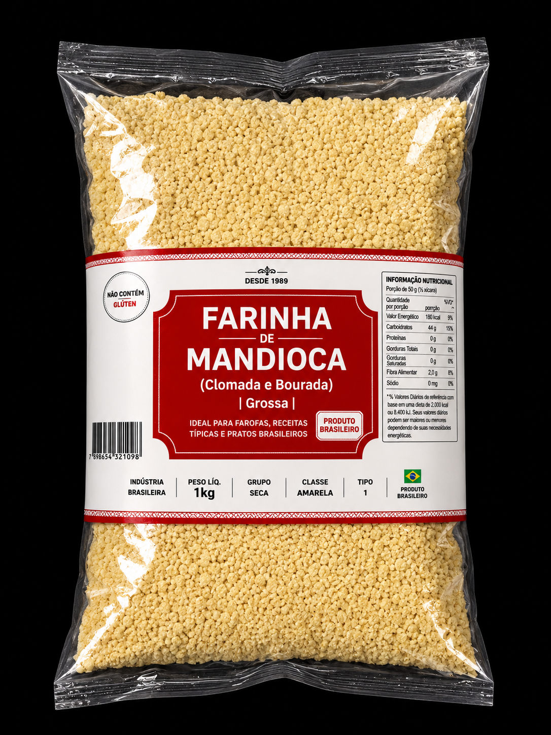 Farinha de Mandioca Grossa 1kg
