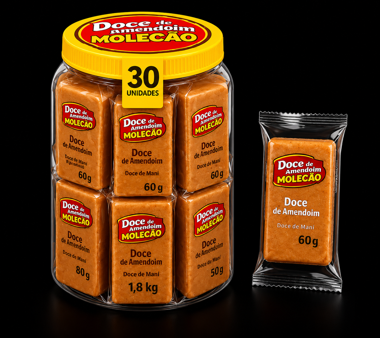 Doce de Amendoim 1,8kg (pot 30 unités)