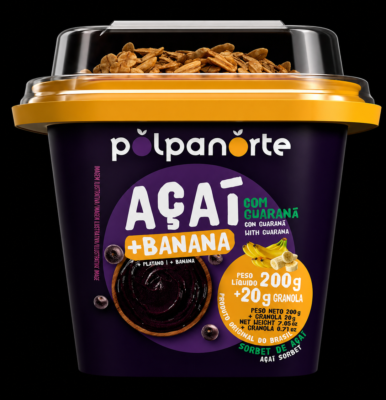 Sorbet Açaí Banana + Granola 220 G