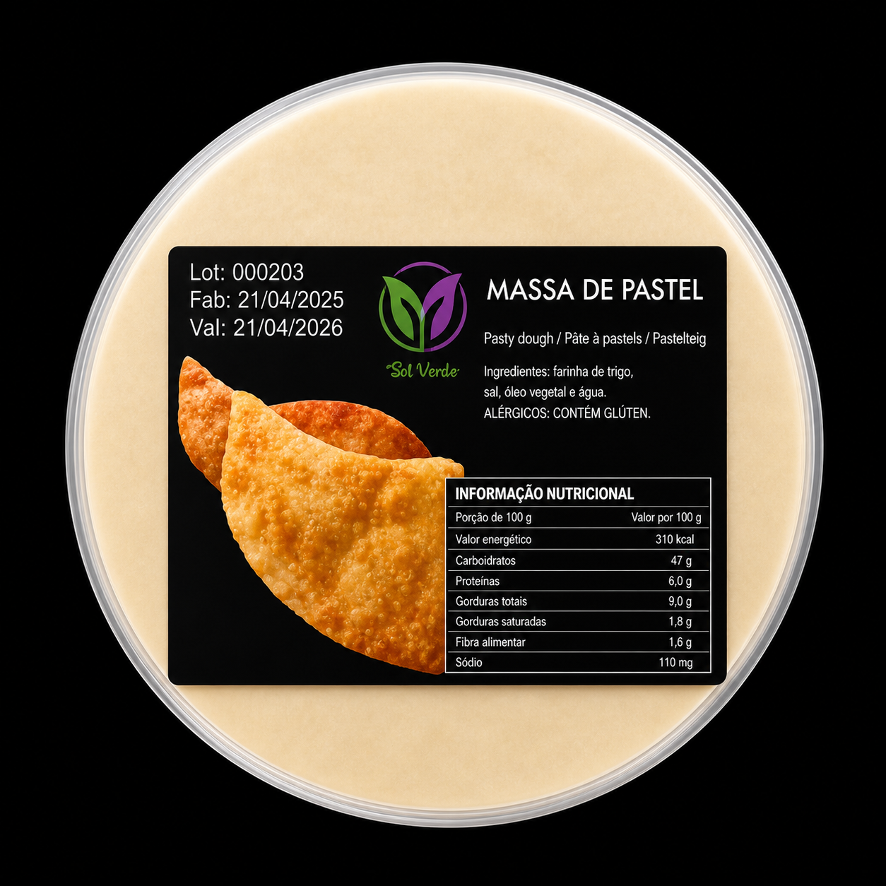 Massa Pastel em Disco Bakacai 500g